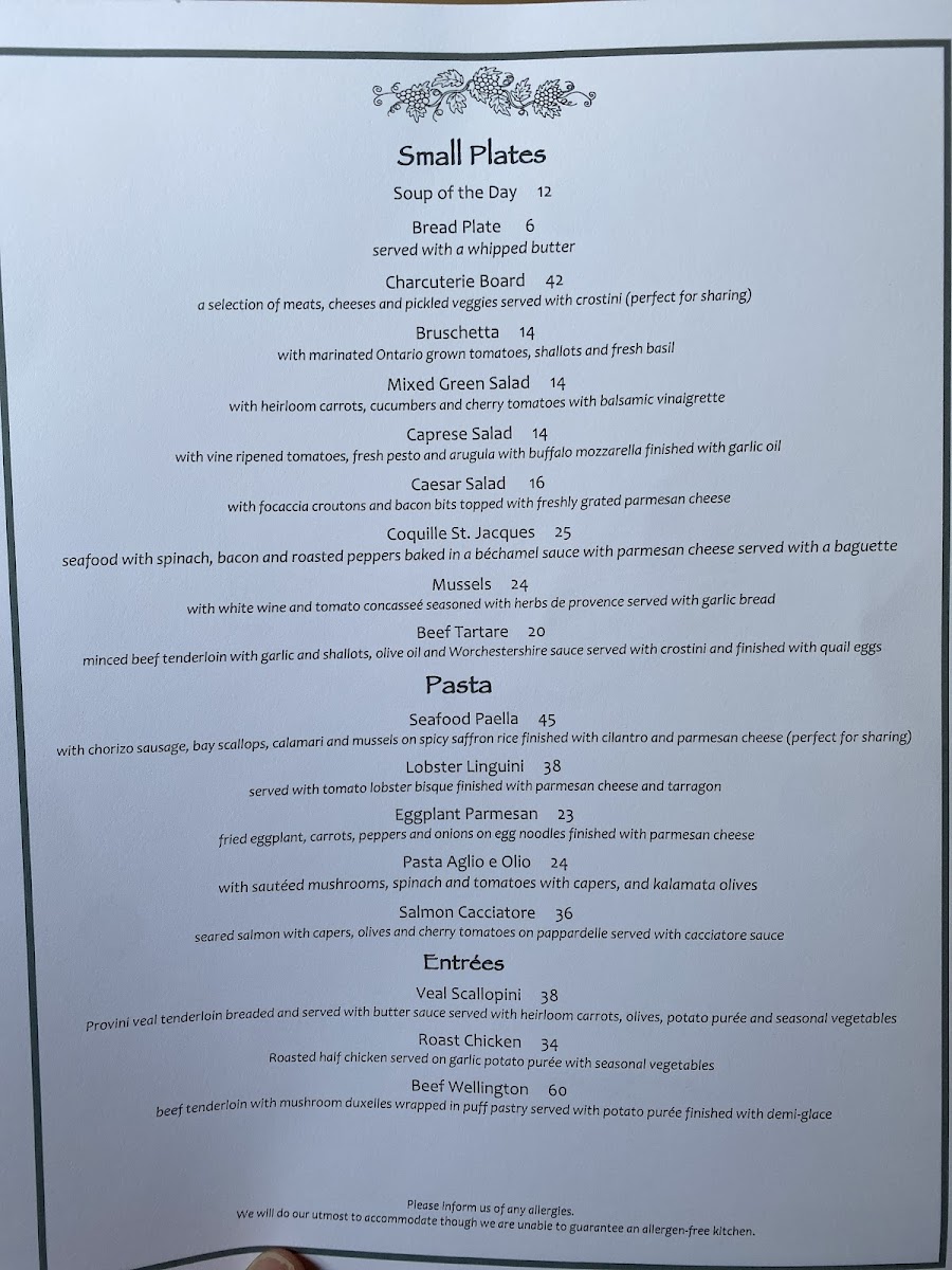 Menu Katherine’S Chateau-9